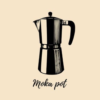 Moka Pot el çizilmiş kroki