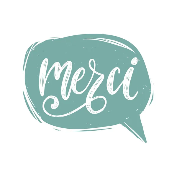 Letras de mano Merci — Vector de stock