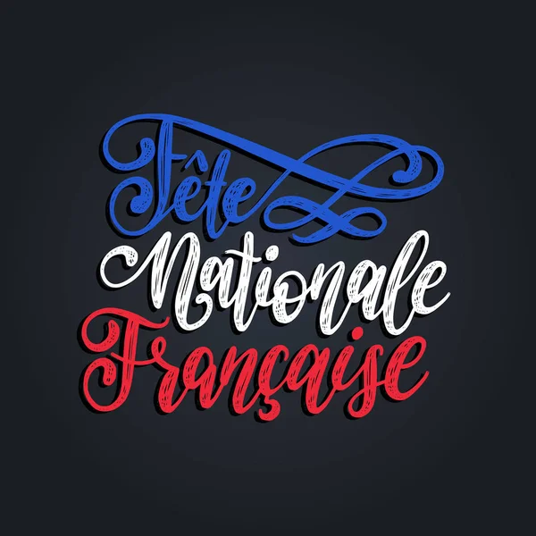 Letras de Fete Nationale Francaise , — Archivo Imágenes Vectoriales