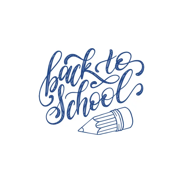 Back to school handwritten lettering text. Label calligraphy vector  illustration 364751 Vector Art at Vecteezy