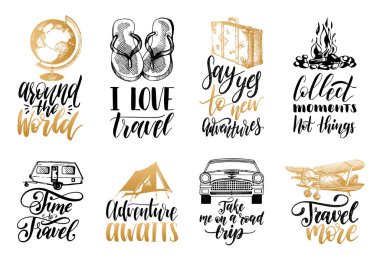 Letterings seyahat hakkında ifadeler ile 