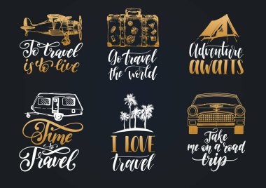 Letterings seyahat hakkında ifadeler ile 