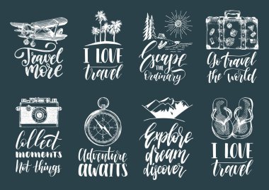 Letterings seyahat hakkında ifadeler ile 