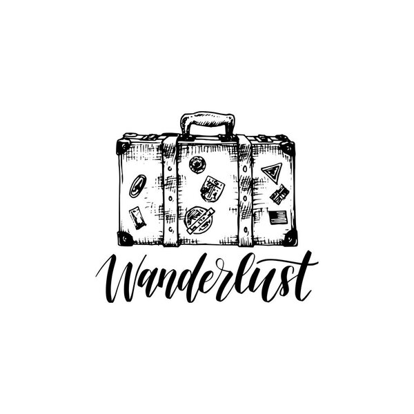 Hand drawn travel lettering 