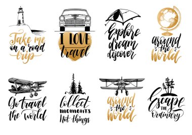 Letterings seyahat hakkında ifadeler ile 