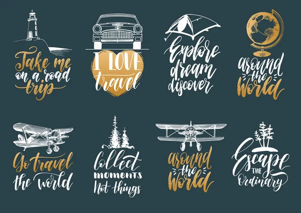 Letterings seyahat hakkında ifadeler ile 