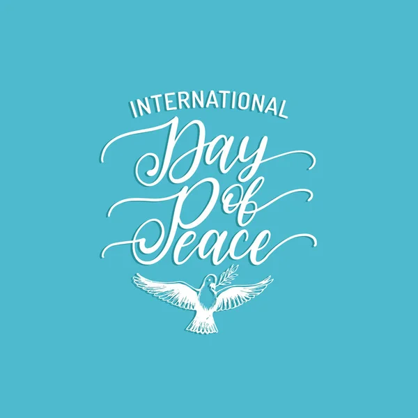 Lettering of International Day of Peace — Stock Vector