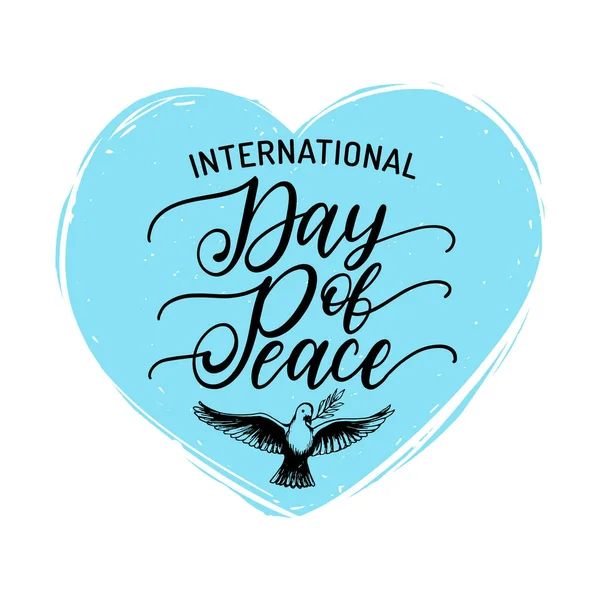 Lettering of International Day of Peace — Stock Vector