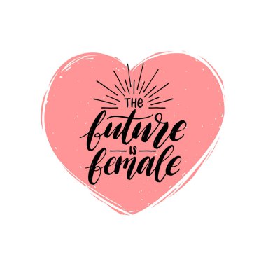 kart Feminist el ile çizilmiş yazı