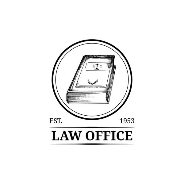 Logo de bureau d'avocat vintage — Image vectorielle