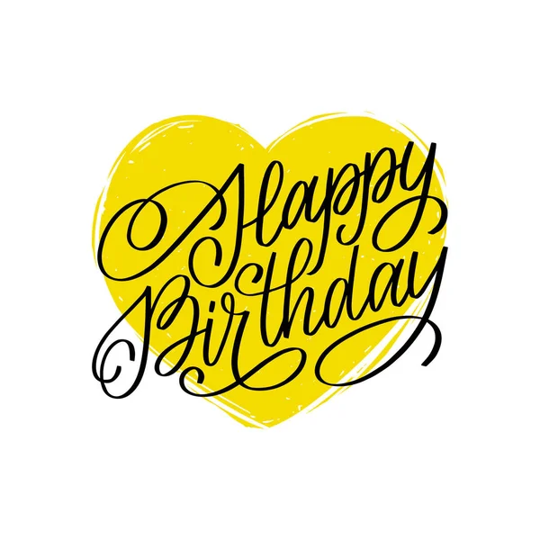 Card with lettering Happy Birthday — Stock Vector