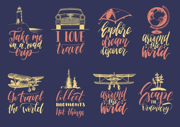 Collection of travel labels — Stock Vector