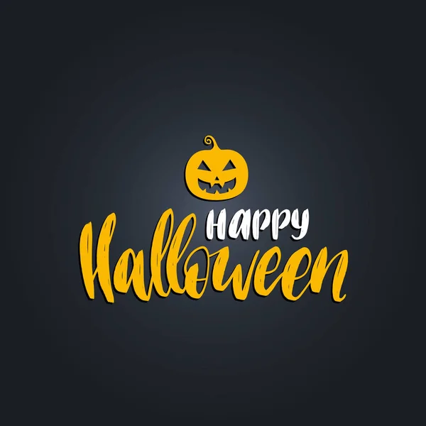 Tarjeta de felicitación con letras Feliz Halloween — Vector de stock