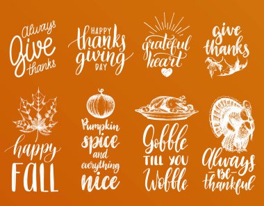 Şükran günü yazı Davetiyeler için 