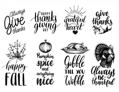 Şükran günü yazı Davetiyeler için 