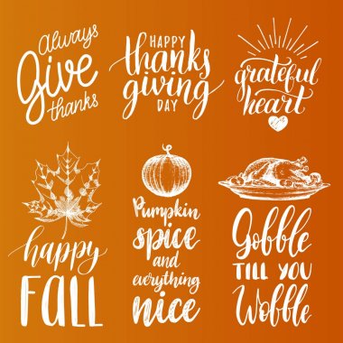 Şükran günü yazı Davetiyeler için 