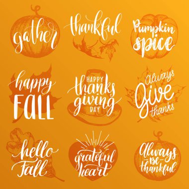 Şükran günü yazı Davetiyeler için 