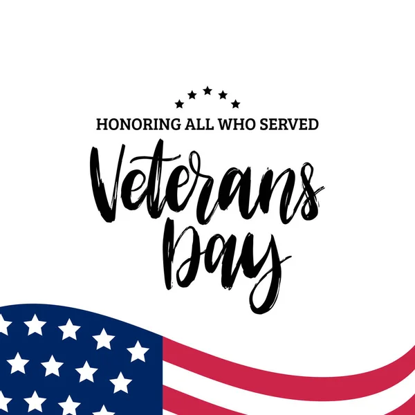 Happy Veterans Day lettering