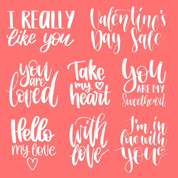 Saint Valentines Greeting Card Sjabloon Vectorillustratie — Stockvector