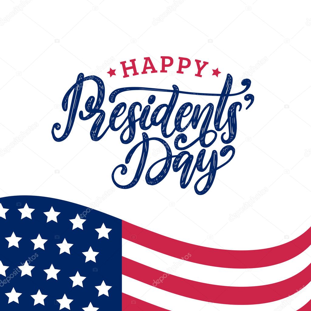 happy presidents day card vector illustration 