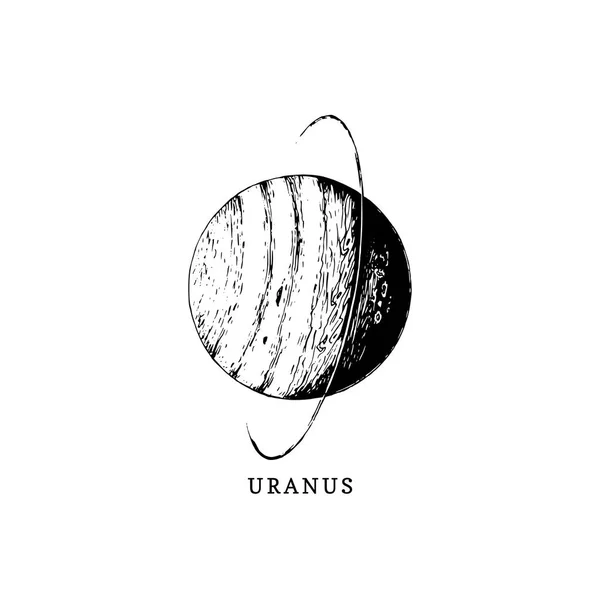 Urano Planeta Del Sistema Solar Ilustración Vectorial — Archivo Imágenes Vectoriales