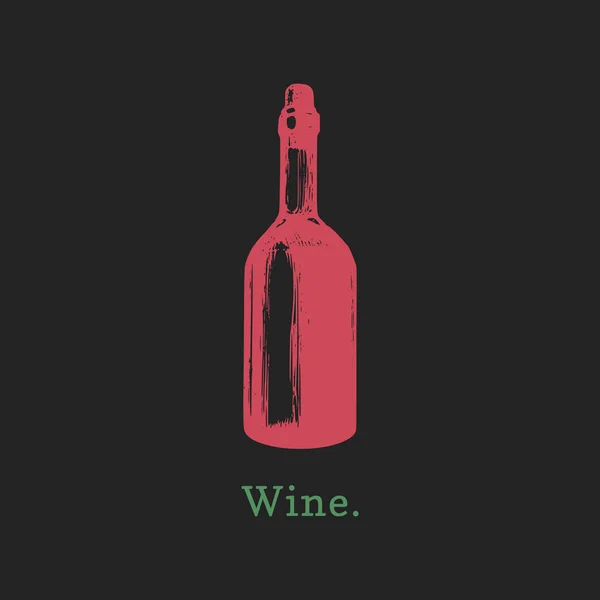 Εικονογράφηση Φορέα Μπουκάλι Κρασί — Διανυσματικό Αρχείο
