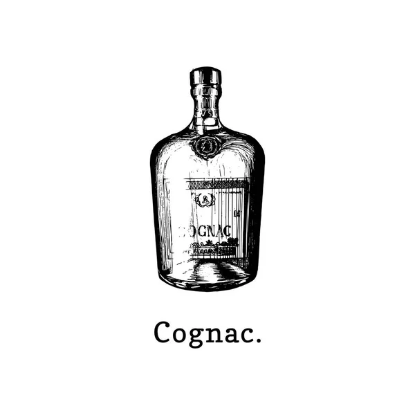 Illustration Des Cognacflaschenvektors — Stockvektor