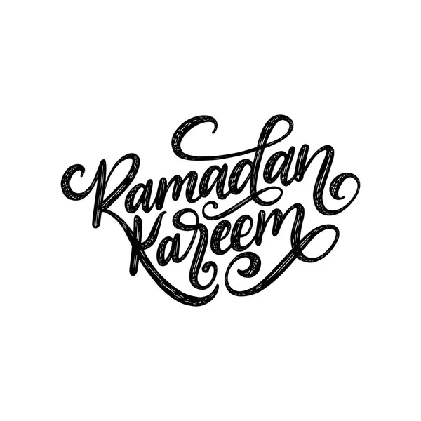 Calligraphie Ramadan Kareem Illustration Vectorielle Carte Vœux Manuscrite Invitation Etc — Image vectorielle