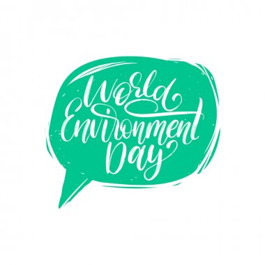 Dünya Çevre günü için elle çizilmiş poster