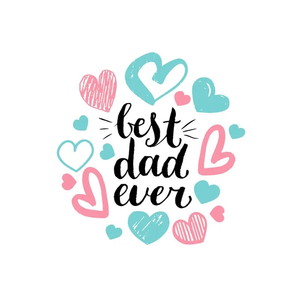 Handgezeichnete Glückwunschkarte Zum Vatertag — Stockvektor