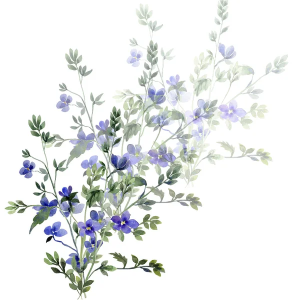 Blu e rosso piccoli fiori primaverili, modello di immagine — Foto Stock