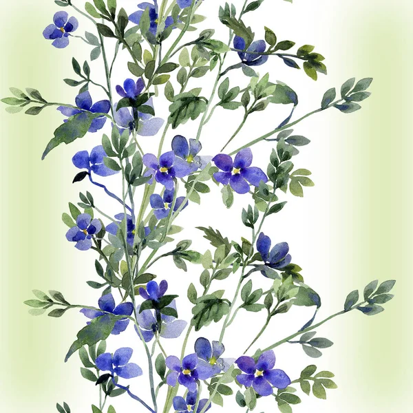 Blu e rosso piccoli fiori primaverili, modello di immagine senza soluzione di continuità — Foto Stock