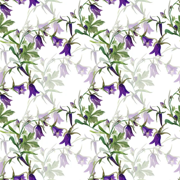 Watercolor Bells Pattern Seamless Image White Color Background — Stock Photo, Image