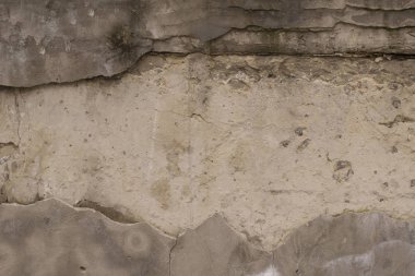 Beton gri duvar doku kırık