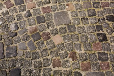 Çim Lviv merkezi ile eski dekoratif parke taşı