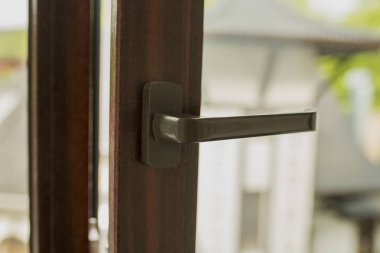 Modern plastik pencere tanıtıcısı. Closeup çekim