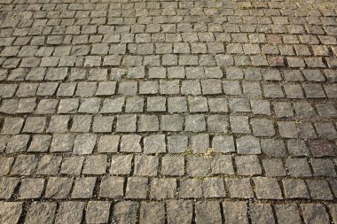 Kaldırım taşları şehir merkezinde Street arka plan