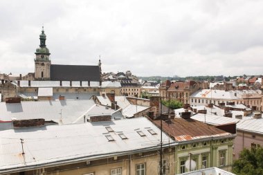 Katedral Lvo orta kısmında yükseklikten görüntülemek