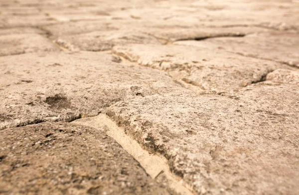 Gamla sten trottoaren på city — Stockfoto