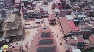 Taumadhi Meydanı, Bhaktapur, Nepal 'deki antik Nyatapola Tapınağı tapınağı. 