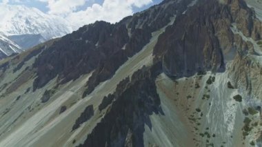 Panorama, destansı bir Annapurna turu, dağlık yamaç, Nepal