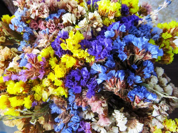 Beautiful Bouquet Colorful Dried Flowers — Stock Photo, Image