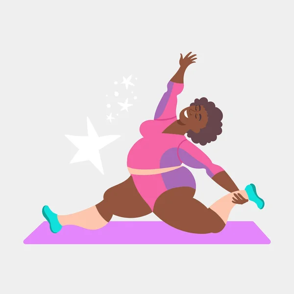 Vector Kleurrijke Illustratie Het Thema Van Sport Gezonde Levensstijl Yoga — Stockvector