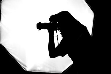 Fotoğrafçı fotoğrafçı silüeti 