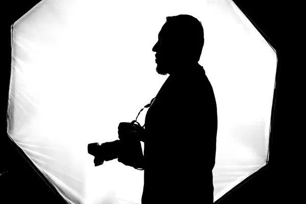 Photographer Silhouette of photographer — Stock Photo, Image