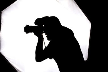 Fotoğrafçı fotoğrafçı silüeti 