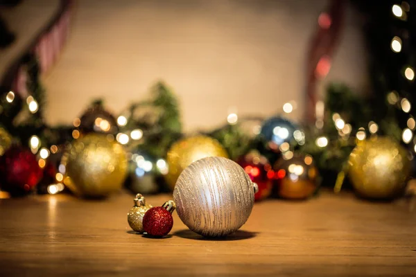 Weihnachten Hintergrund mit Dekorationsdetails. — Stockfoto