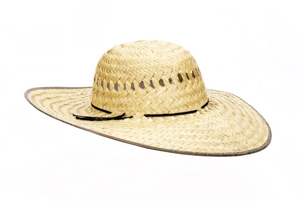 흰색 바탕에 갈색 모자 — 스톡 사진