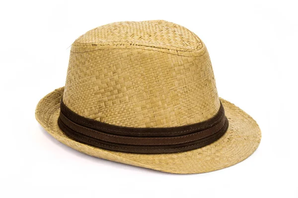 beyaz zemin üzerinde kahverengi şapka