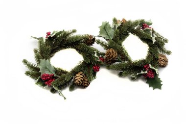 Noel baubles dekorasyon ayrıntıları ile.